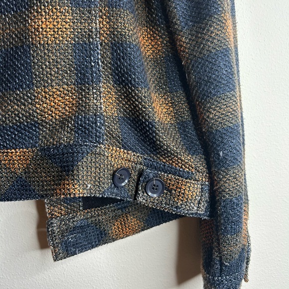 Liverpool Blue and Tan Checkered Distressed Plaid Jacket size S - Picture 6 of 8